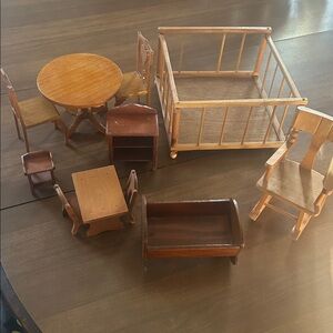 Vintage dollhouse furniture